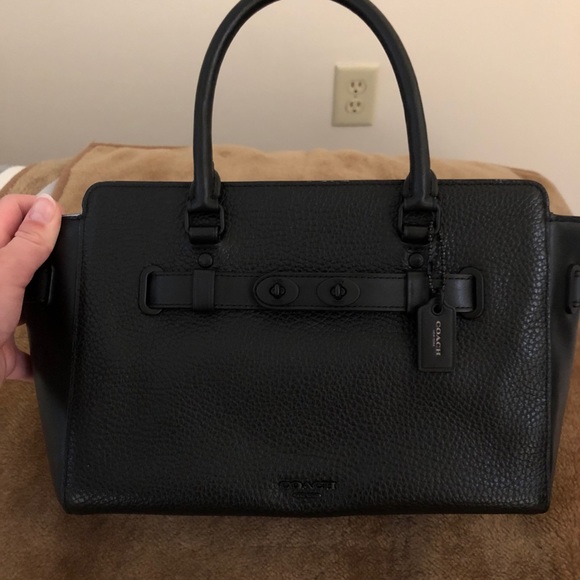 matte black handbag